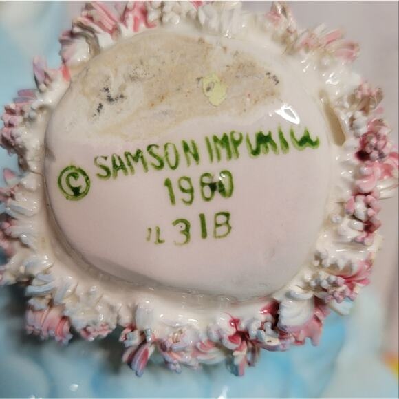 Vintage 1960 Samson Imports Light Blue Lamb Planter - Picture 9 of 9